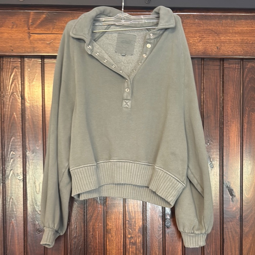 Aerie Olive Cowl Neck Sweater